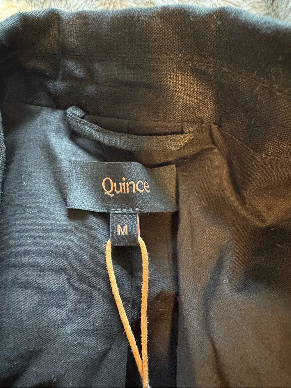Quince Black Women's linen Blazer Suit Jacket